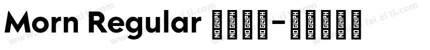 Morn Regular 语言英文字体转换